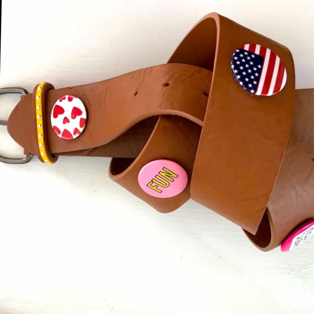 Statement Belt Retro Pop Art Oversized Faux Leather
